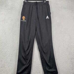 Adidas Lacrosse Mens Sweatpants Large Gray Drawstring Pockets Logo Elastic Waist